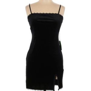 Forever 21 Cocktail Dress Black New With Tags NWT Fitted Mini Embroidered Short